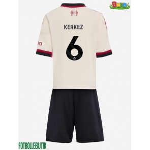 Liverpool Milos Kerkez #6 Bortaställ Barn 2025-26 Kortärmad (+ Korta byxor)